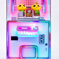 Machine de jeu d'arcade Baby Bear Prize, grue à pinces porte-gains populaire à monnayeur avec casier à prix en acier inoxydable, métal, plastique et fer