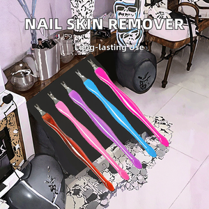 Outils de pédicure en acier inoxydable pour soins des ongles, éliminateur de peaux mortes et de cuticules, fourchette à ongles, pince à cuticules, repousse-cuticules, coupe-ongles en plastique - Product Image 2