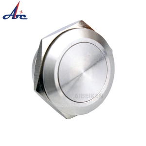 Ip67 2a Power 19Mm Waterdichte <span class=keywords><strong>220</strong></span> <span class=keywords><strong>Volt</strong></span> Platte Ronde Best1no 250vac Roestvrijstalen 2-Pins Terminal Kortstondige Drukknopschakelaar - Product Image 1