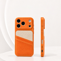 Étui de protection 360° de luxe 2-en-1 en cuir avec fentes pour cartes et support pour S23-S26 Ultra