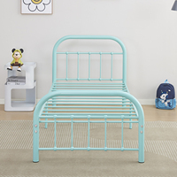 Lit double en métal au design simple pour la maison, la chambre à coucher, pour adultes et enfants