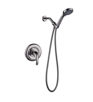 Nouvelle conception de pomme de douche à main en plastique, jet de pluie, robinets thermostatiques, valve en céramique, finition chromée ABS, face noire, bonne qualité