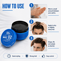 Cire coiffante à la kératine pour hommes, tenue forte, volume, texture, fini mat, coiffage professionnel réutilisable