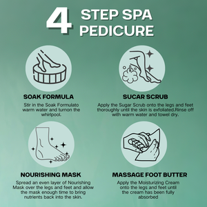 Ensemble de soins des pieds 4 en 1 pour <span class=keywords><strong>manucure</strong></span> et pédicure, sel de mer, gommage au sucre, masque de boue, beurre de massage, aloès vera, salon, ongles, pieds, SPA, pédicure - Product Image 5