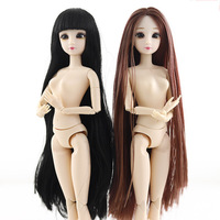 Precio de fábrica, fuente transfronteriza, muñeca de plástico de 30 cm con 20 articulaciones, cuerpo desnudo compatible con Xinyi, músculo blanco, ojos realistas, juguete de arroz