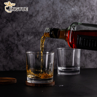 11oz Double Old Fashioned Crystal Rock Whisky Verres Exquis En Bois Sous-verres Boîte-Cadeau Whisky Pierres Verres Accessoires