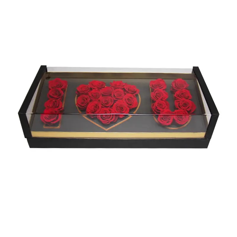 Caja de regalo "te quiero", Rosa preservada, el mejor regalo, flores de larga duración, rosas para esposa, novia, Día de San Valentín, 2023