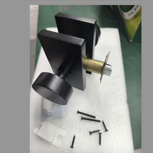 Sự riêng tư vàng và màu đen núm cửa nội thất, satin đồng và Matt màu đen tay nắm cửa với khóa, hiện đại Vòng - Product Image 5