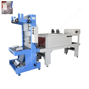 Multifunctional horizontal orbital stretch wrapping Table Top tunnel auto bottle shrink wrap packing machine for wholesales