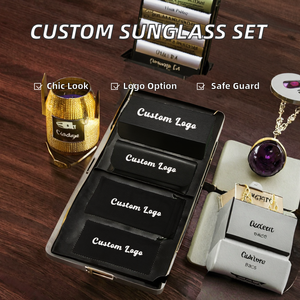 קופסת משקפי שמש יוקרתית עם לוגו בהתאמה אישית לשנת <span class=keywords><strong>2026</strong></span>, מארז אופנתי למשקפי שמש, מטלית ניקוי למשקפיים, נרתיק למשקפיים - Product Image 2