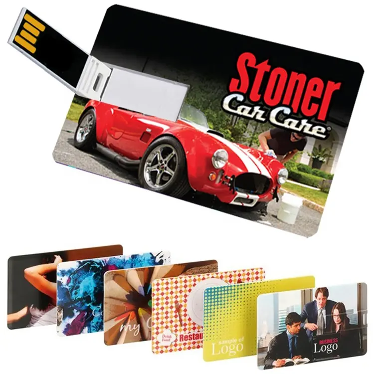 Stampa personalizzata promozionale USB Card Flash Drive 128MB-32GB USB Memory Card 64G Pen drive