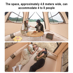 Yurt de luxe mongol imperméable pour la famille, tente de glamping gonflable entièrement automatique <span class=keywords><strong>en</strong></span> tissu Oxford pour le camping <span class=keywords><strong>en</strong></span> plein air - Product Image 2