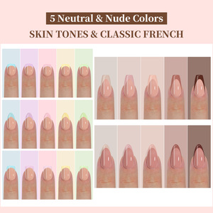 ZHI JIA - Puntas <span class=keywords><strong>de</strong></span> <span class=keywords><strong>Uñas</strong></span> <span class=keywords><strong>de</strong></span> Gel Suave con Diseño Premium <span class=keywords><strong>de</strong></span> ABS, Forma <span class=keywords><strong>de</strong></span> Ataúd, 15 Tamaños, 150 Unidades, Cobertura Completa con Pegamento para Uso en Salones y DIY - Product Image 3