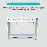 Agitateur électrique asynchrone à six positions JJ-6A avec mesure de vitesse et conception multi-têtes en acier inoxydable