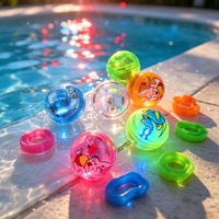 Boule LED Lumineuse Vibrante Étanche à Double Flash, Perles Clignotantes Rouge et Bleu pour Décoration de Noël, Jouet Semi-Fini