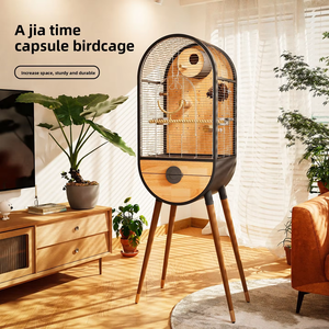 Jaula de madera grande para aves, tipo aviario, para cría y vuelo, para guacamayos y loros, con bandeja, al por mayor - Product Image 3