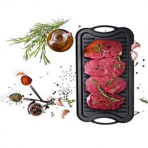 Plancha de Hierro Fundido MIXWARES, Rectangular de 42*29cm, Pre-Sazonada, Doble Cara, para Horno de Gas, Camping, Antiadherente y Duradera - Product Image 4