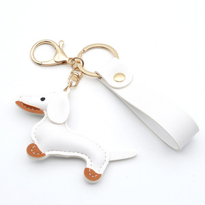 In Stock Schnauzer cane Pu In pelle portachiavi accessori portachiavi peluche portachiavi - Product Image 5