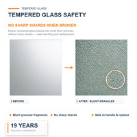 Panneau de verre trempé architectural de grande taille pour mur-rideau, façade, garde-corps, lucarne – Découpe sur mesure, vente en gros