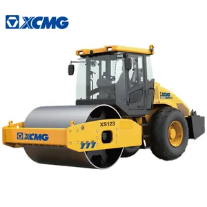 XCMG resmi XS123 12 tonluk tek tamburlu titreşimli yol silindiri makinesi kompaktör fiyatı