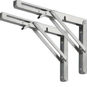 เหล็กกล้าไร้สนิม 304 แบบหนาสำหรับใช้ในครัวเรือน ชั้นวางของแบบพับได้ติดผนัง รับน้ำหนักได้ดี - Product Image 4