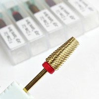 Fraise à ongles en carbure de tungstène de haute qualité, coupe croisée, forme flamme, pour la décoration de manucure