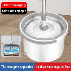BENHENG BH-R60 Serpillère Rotative Magique Système de Séparation Eau Propre et Eau Sale 360 Degrés Chiffon Microfibre Panier Acier Inoxydable Vente en Gros - Product Image 4