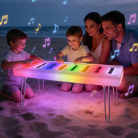 Piano lumineux pour enfants, jouet de table avec 7 gammes de notes sensibles au toucher et haut-parleur, idéal pour les tout-petits, cadeau d'anniversaire