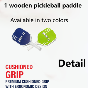 Raqueta de Pádel de Madera de Álamo de 7 Capas en 3 Colores, Raqueta de Práctica Diaria para Pádel - Product Image 2
