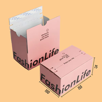 Caja de Cartón Corrugado con Cierre de Cremallera y Logotipo Personalizado, Caja de Papel Autosellable con Relieve y Fácil Apertura, Cajas de Cartón Reciclables