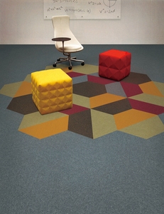 Alfombra Modular Hexagonal de Nailon <span class=keywords><strong>para</strong></span> Oficina Comercial, Geométrica, Acolchada, Antideslizante, <span class=keywords><strong>para</strong></span> Uso en el Hogar y <span class=keywords><strong>para</strong></span> Rezar - Product Image 5