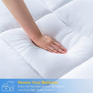 <span class=keywords><strong>Surmatelas</strong></span> en microfibre <span class=keywords><strong>4</strong></span> pouces/10 <span class=keywords><strong>cm</strong></span> Supersoft Box Sangles d'angle élastiques et cousues - Product Image 6