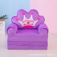 Canapé-lit pliable triple en coton doux et mignon pour enfants, 120 cm, motif dessin animé, chaise de jeu pour tout-petits et bébés, protection intégrée