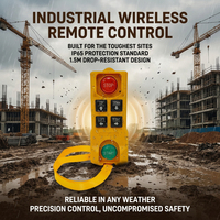 Control Remoto para Maquinaria Pesada, Control Remoto Industrial de 4 Canales, Interruptor de Control Remoto Inalámbrico, Control Remoto para Grúa