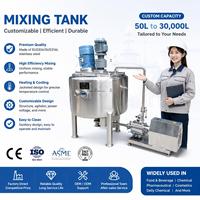 Mélangeur Agitateur Électrique à Vapeur pour Lait, Cuve de Mélange Chauffante 500L 1000L 2000L 5000L avec Chauffage