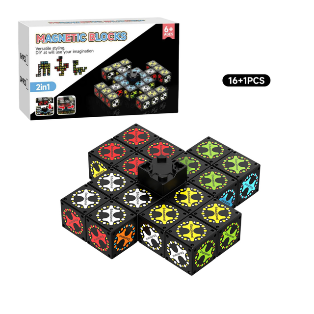 Transformable Fidget Spinner 2*2 Puzzle Cube Infinity STEM Sensory Stress Relief Toys Magnet Fidget Spinner Blocks