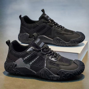 Nouvelles chaussures <span class=keywords><strong>de</strong></span> sport décontractées noires respirantes pour hommes, résistantes à l'usure, pour la randonnée et l'alpinisme - Product Image 3