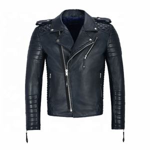 Chaquetas de Cuero Brando Hechas a Medida para Hombre, Cierre de Cremallera Informal, Reversible, Relleno de Algodón, Cortavientos, Transpirable, Chaqueta de Motociclista - Product Image 1