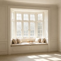Ventana Francesa de Aluminio Resistente a Impactos RC3 para Residencias Costeras, Segura Contra el Viento, Personalizable