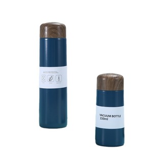 DD4364 150ML 250ml Custom Double Wall Vacuum <b>Insulated</b> Stainless Steel Water Bottle with Wooden Lids for Kids - Product Image 6