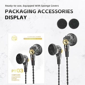 אוזניות PT03 שטוחות עם חיבור חוטי מסוג C, נחושת, באס עמוק, סאונד HiFi, אוזניות In-Ear עם מיקרופון למוזיקה, ספורט וריצה - Product Image 4