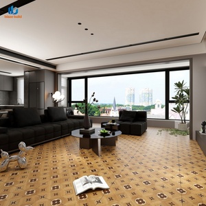 Nouvelle Arrivée Blaze Build : Carrelage en Porcelaine Poli Effet Marbre Noir et Blanc 800x800mm Labyrinthe pour Showroom de Luxe - Product Image 4