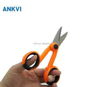 Ciseaux en Kevlar pour la coupe de fibres optiques et d'aramide RCZ-527 3CR13 à lame dentelée - Product Image 1