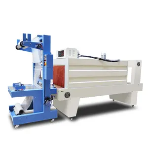 FL-6540+BSE-5040A Glass bottles sleeve wrapping film and shrinking machine / bottle Dozen film wrapping machine