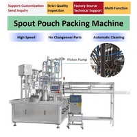 Machine de remplissage automatique à grande vitesse pour sachets de sirop, machine d'emballage de sachets à bec verseur pour miel, machine de remplissage et de bouchage de liquides