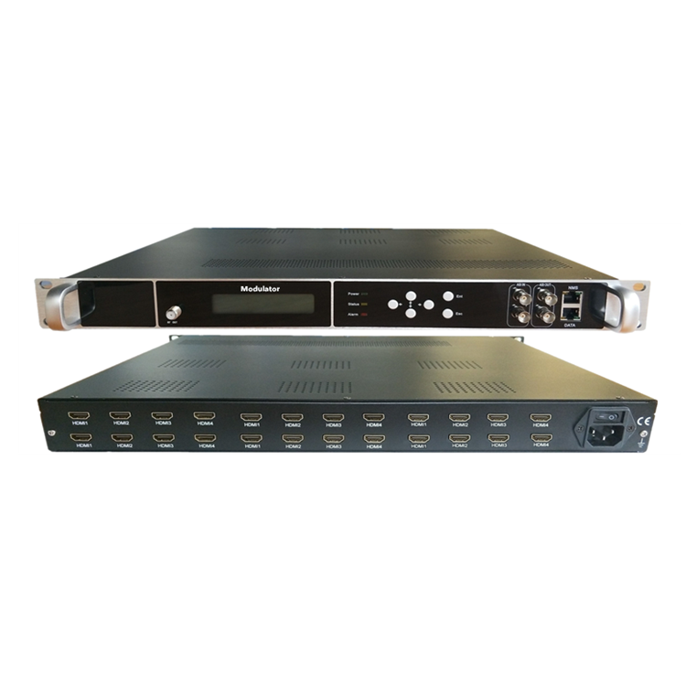 24 В 1 H.265 кодер H.265 HEVC H.264 для DVB-C DVB-T ATSC ISDB-T RF ASI IP кодировщик модулятор