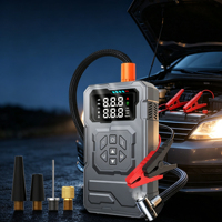 Démarreur de voiture multifonctionnel, gonfleur de pneus intelligent, lumière SOS 3 modes, batterie externe 8000 mAh