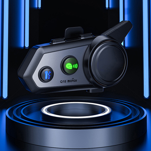 Auriculares Intercomunicadores para Casco de Motocicleta Q18, <span class=keywords><strong>Kit</strong></span> de Llamadas <span class=keywords><strong>Manos</strong></span> <span class=keywords><strong>Libres</strong></span>, Reproductor de Música, Auriculares Inalámbricos para Casco para Conducir - Product Image 2