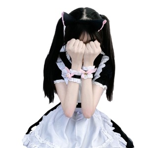 Costume de demoiselle d'honneur noir, robe de jeu de rôle Lolita classique et mignonne, en polyester, printemps 2025 - Product Image 3