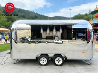 Camion de restauration Cogsun avec cuisine complète, graphismes personnalisés, remorque alimentaire vintage avec cuisine complète